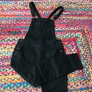 Black stretch denim overalls Wallflower L skinny